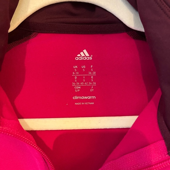 Hot pink and burgundy climawarm ADIDAS sweater - Picture 2 of 4
